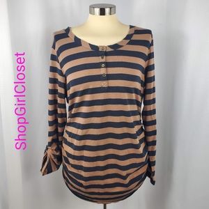 🆕️ Mom's The Word Striped Maternity Top - XL